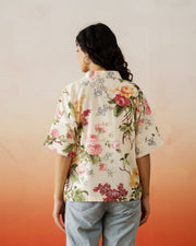 Flower Printed Cotton Top For Women