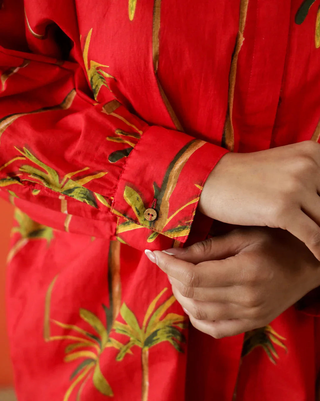 Red Flower Printed Top for Women - SanskrutiHomes 