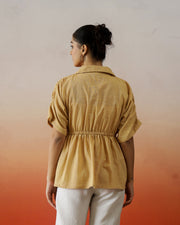 Solid Cotton Embroidered Top