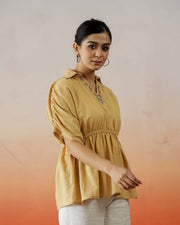 Solid Cotton Embroidered Top - SanskrutiHomes 