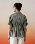 Solid Print Cotton Embroidered Top - SanskrutiHomes 