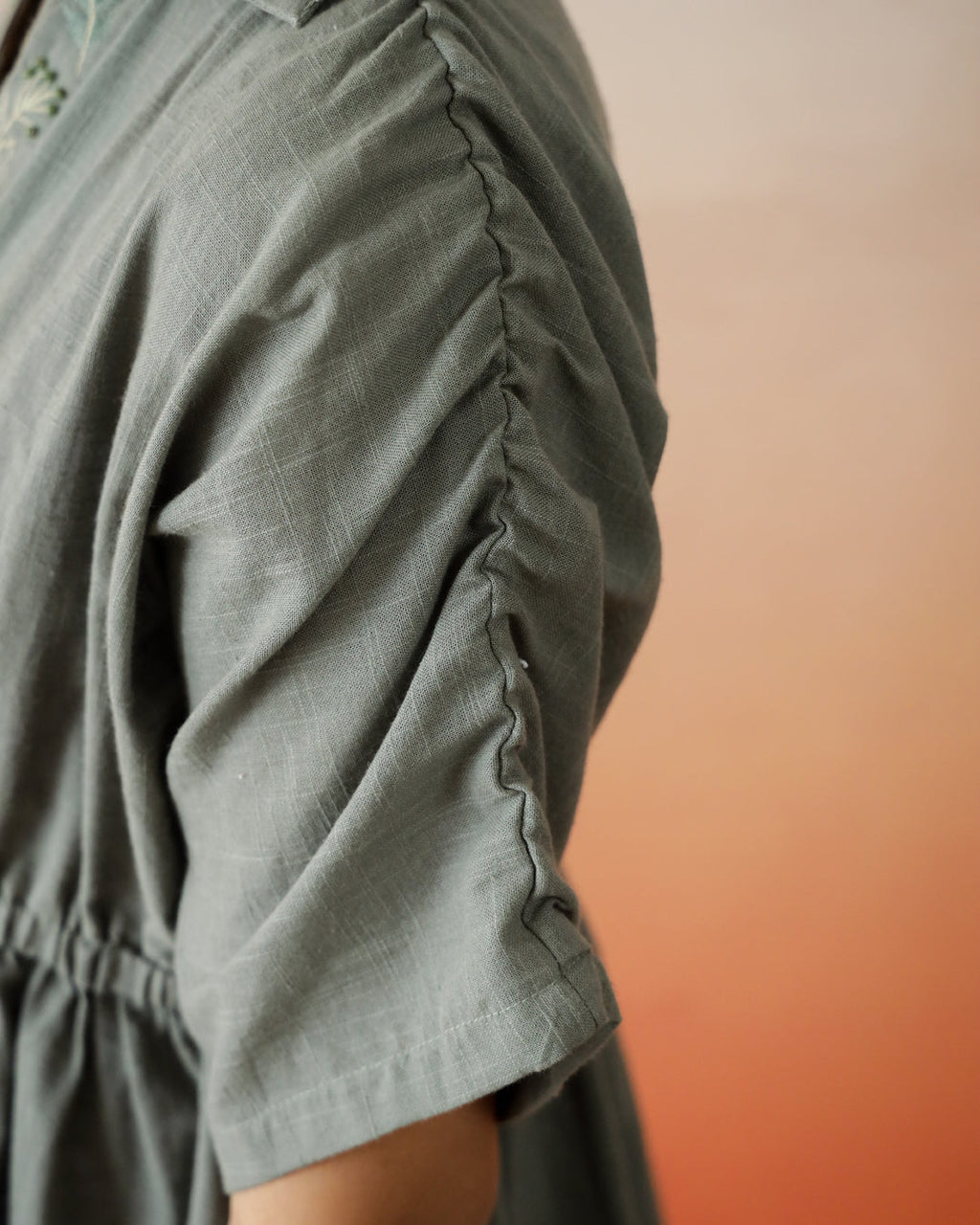 Solid Print Cotton Embroidered Top - SanskrutiHomes 