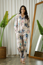Floral Printed FULL SLEEVES Cotton Night suit - SanskrutiHomes 