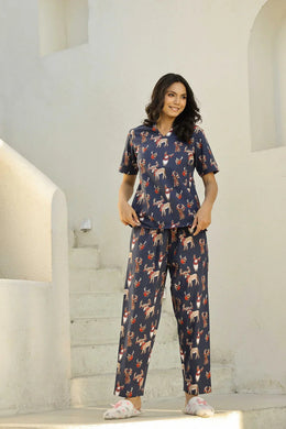 Blue Cotton Unicorn Sleep set - SanskrutiHomes 