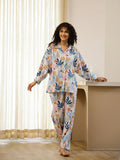 Multicolor Flower Printed Night Suit Set for Women - SanskrutiHomes 