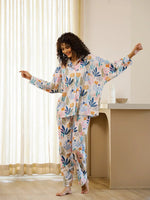 Multicolor Flower Printed Night Suit Set for Women - SanskrutiHomes 