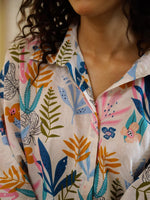Multicolor Flower Printed Night Suit Set for Women - SanskrutiHomes 