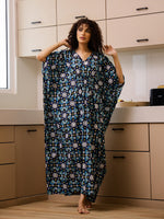 Cotton Printed Kaftan Night Suit Set - SanskrutiHomes 