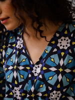 Cotton Printed Kaftan Night Suit Set - SanskrutiHomes 