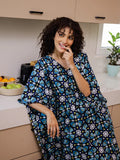 Cotton Printed Kaftan Night Suit Set - SanskrutiHomes 