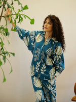 Flower Printed Night Suit Set for Women - SanskrutiHomes 