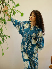 Flower Printed Night Suit Set for Women - SanskrutiHomes 