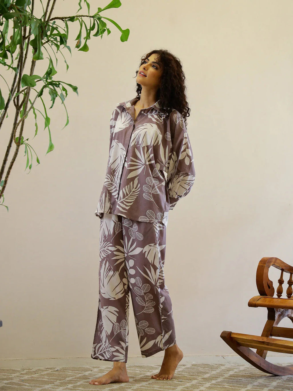 Floral Printed Night Suit Set for Women (Copy) - SanskrutiHomes 