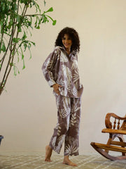 Floral Printed Night Suit Set for Women - SanskrutiHomes 