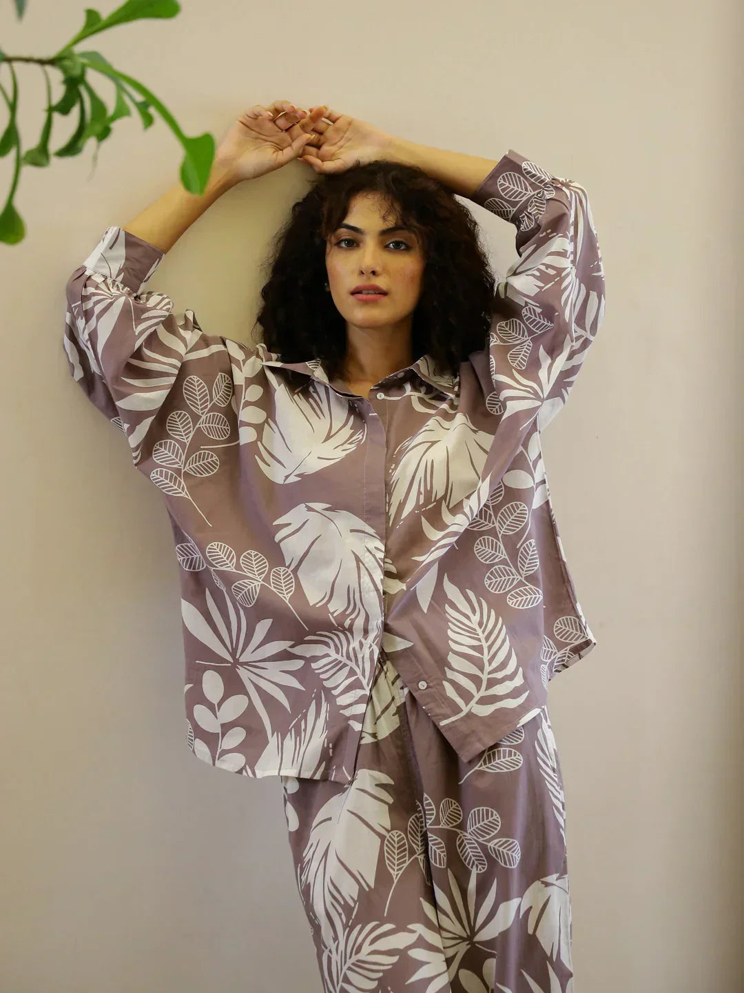 Floral Printed Night Suit Set for Women - SanskrutiHomes 