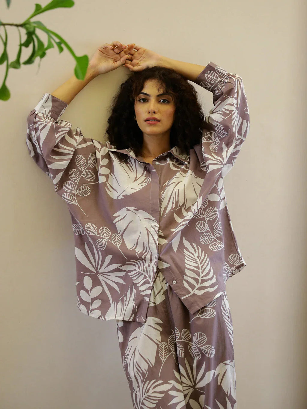 Floral Printed Night Suit Set for Women - SanskrutiHomes 