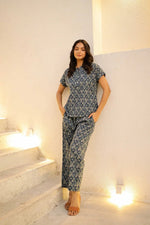 Spruce Printed Pure Cotton Night suit - SanskrutiHomes 