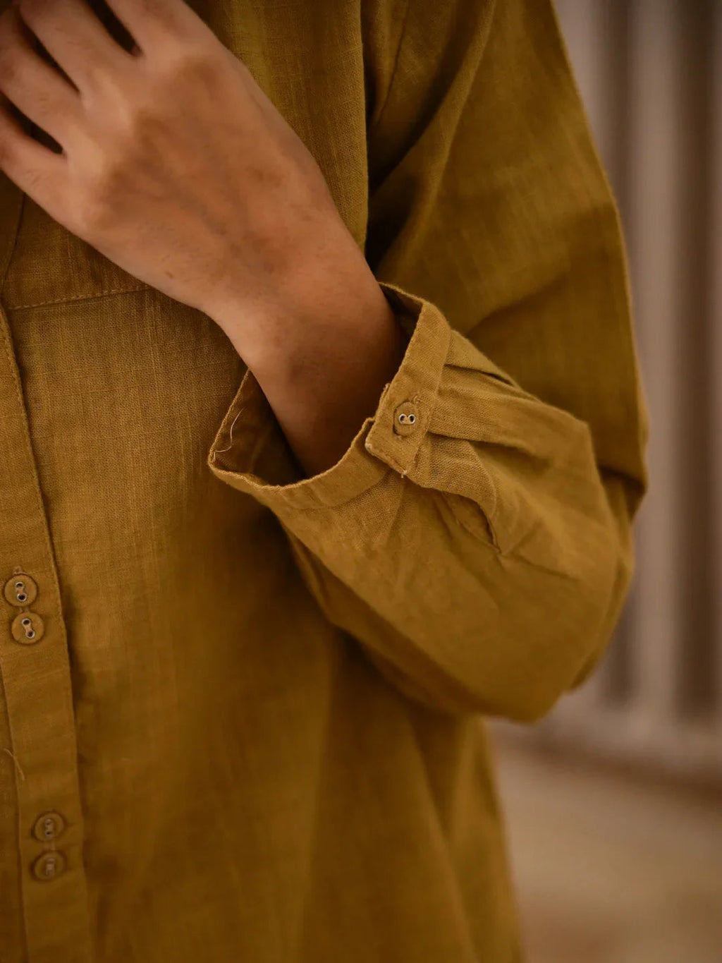 Solid Print Full Sleeves Night Suit Set - SanskrutiHomes 