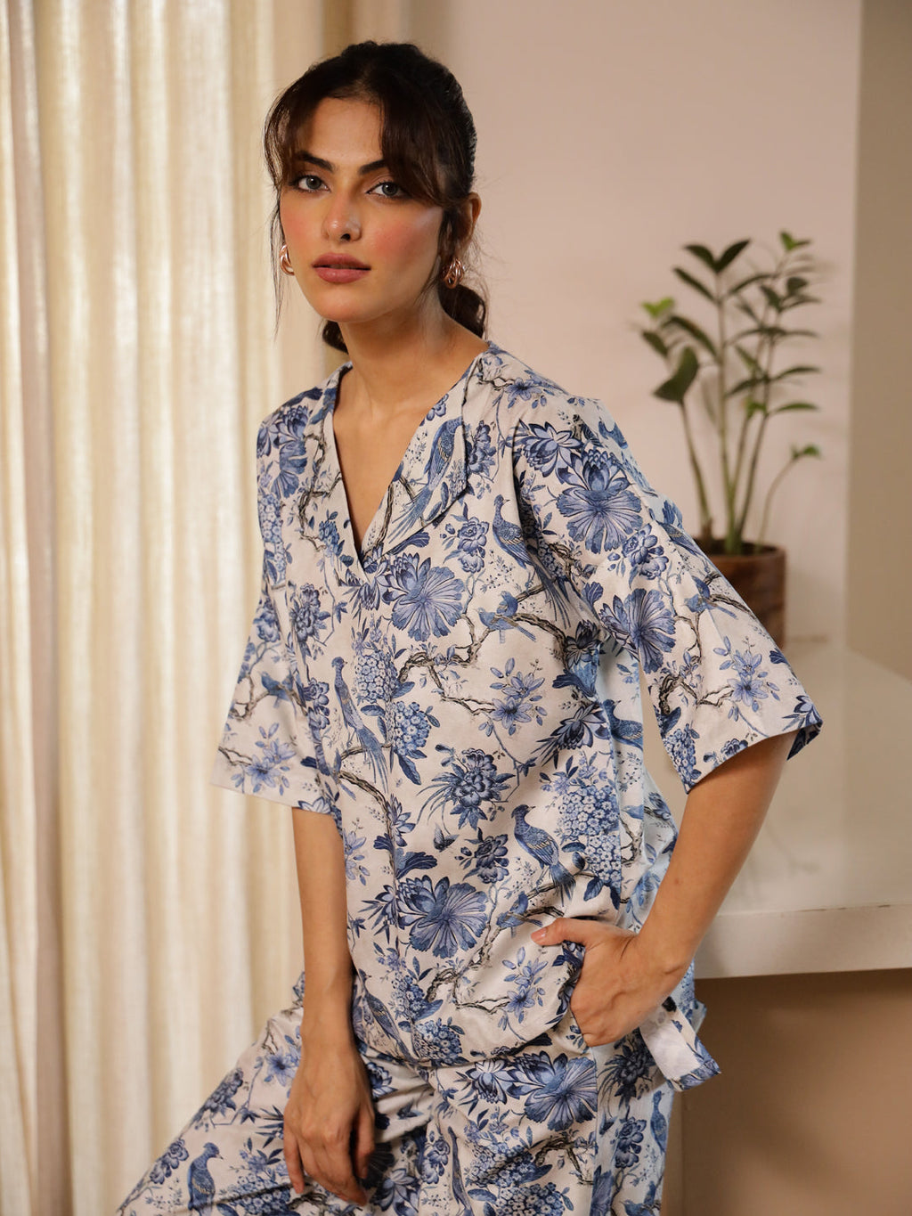 Animal Print Cotton Night Suit Set - SanskrutiHomes 