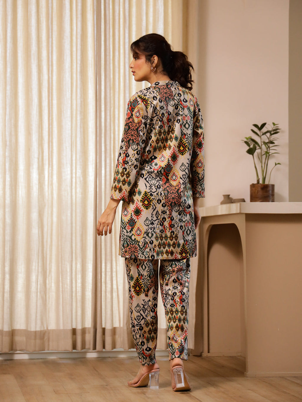 Animal Print Cotton Night Suit Set - SanskrutiHomes 