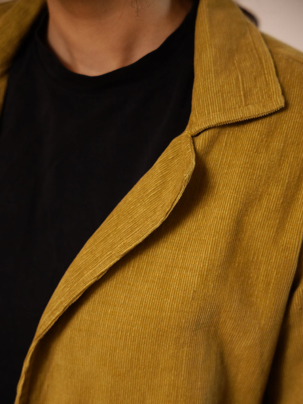 Yellow Solid COURDROY Print Co-ords Set with Skirt - SanskrutiHomes 