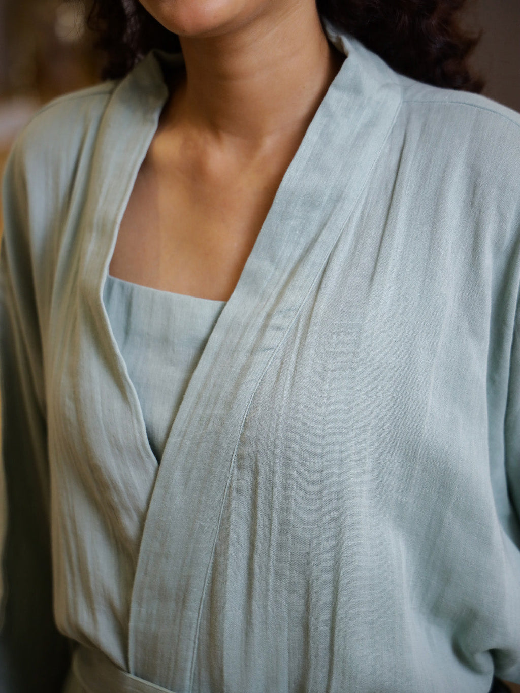 Set of 3 Cotton GAUZE Night Suit Set - SanskrutiHomes 