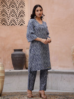 Floral Printed Kurta Set - SanskrutiHomes 