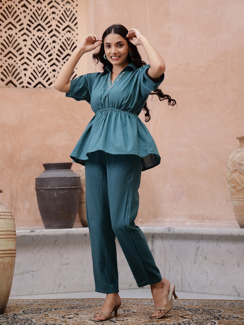 Floral Printed Cord Set - SanskrutiHomes 