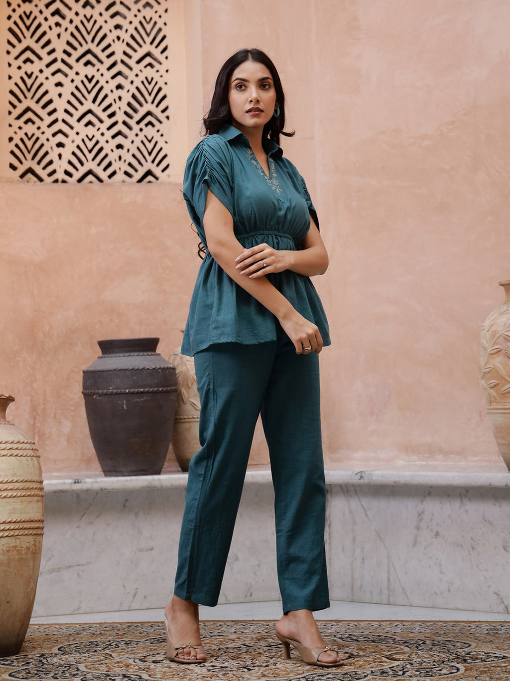 Floral Printed Cord Set - SanskrutiHomes 