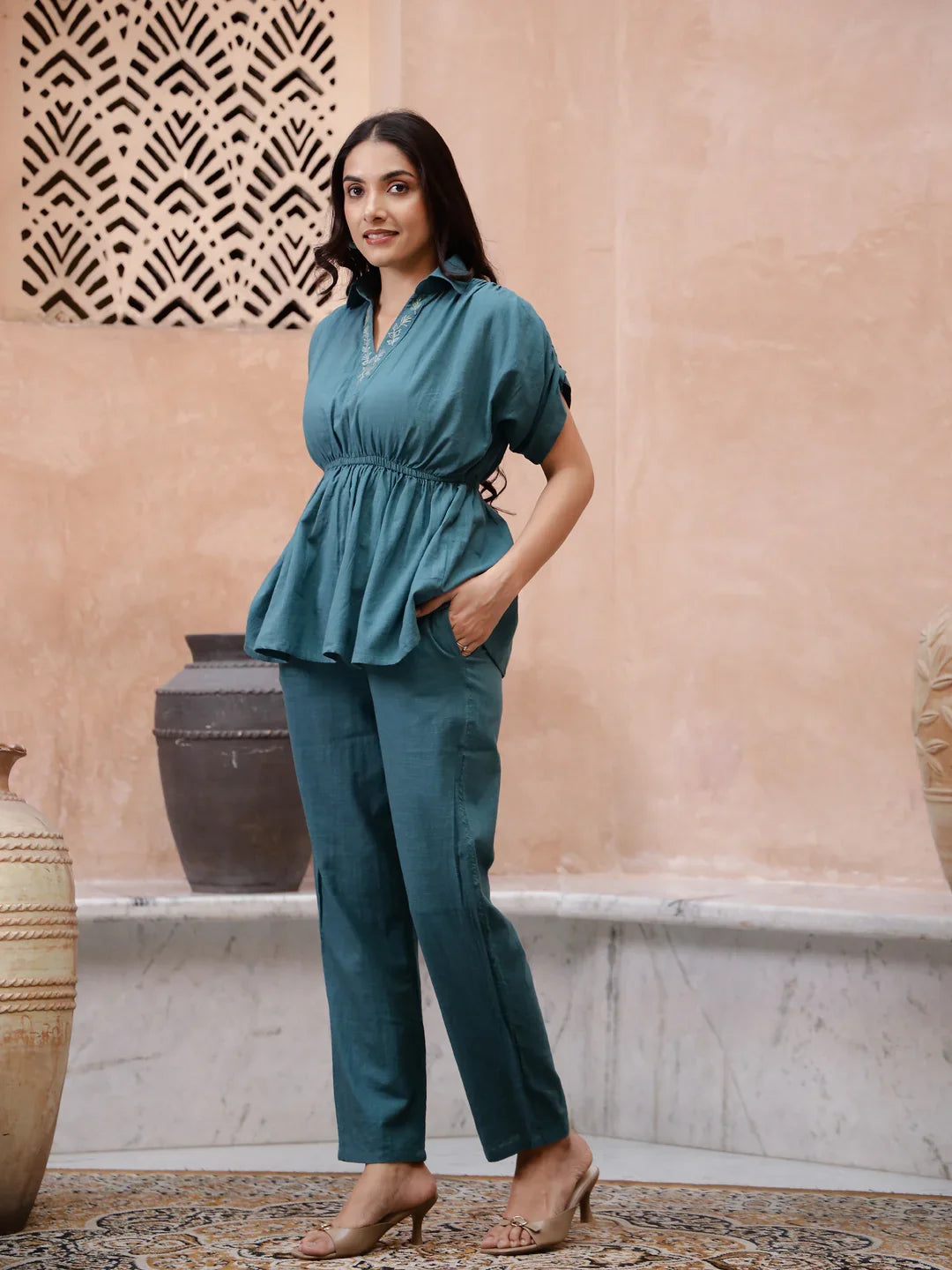 Floral Printed Cord Set - SanskrutiHomes 