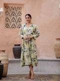 Floral Printed Cotton Ethnic Dress - SanskrutiHomes 