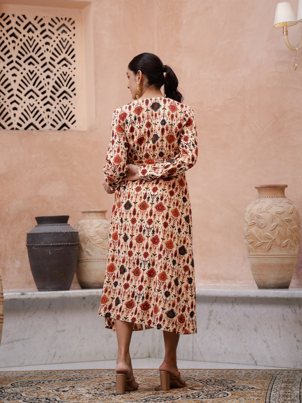 Floral Printed Women Dress - SanskrutiHomes 