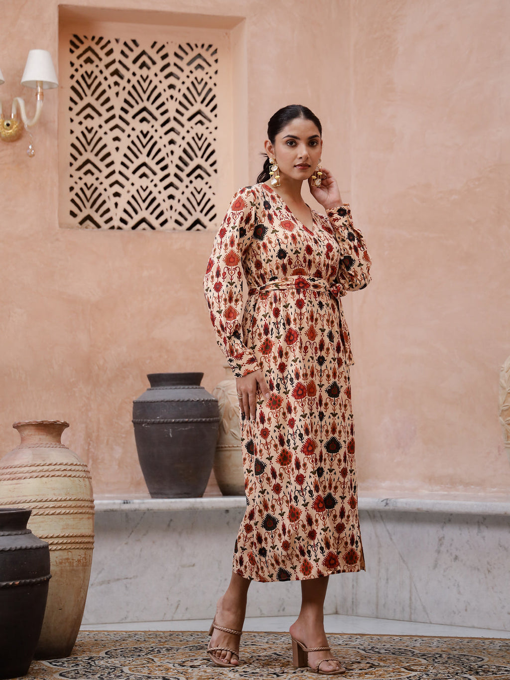 Floral Printed Women Dress - SanskrutiHomes 