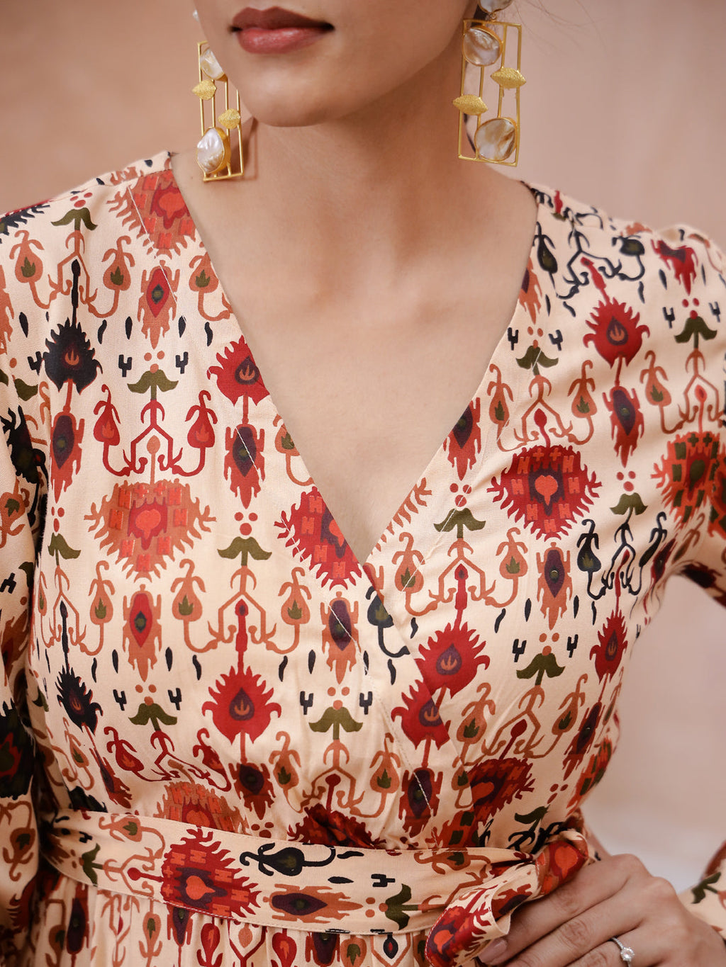 Floral Printed Women Dress - SanskrutiHomes 