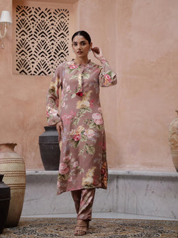 Floral Printed Kurta Set - SanskrutiHomes 