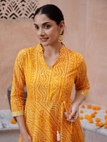 Printed Cotton Ethnic Dress - SanskrutiHomes 