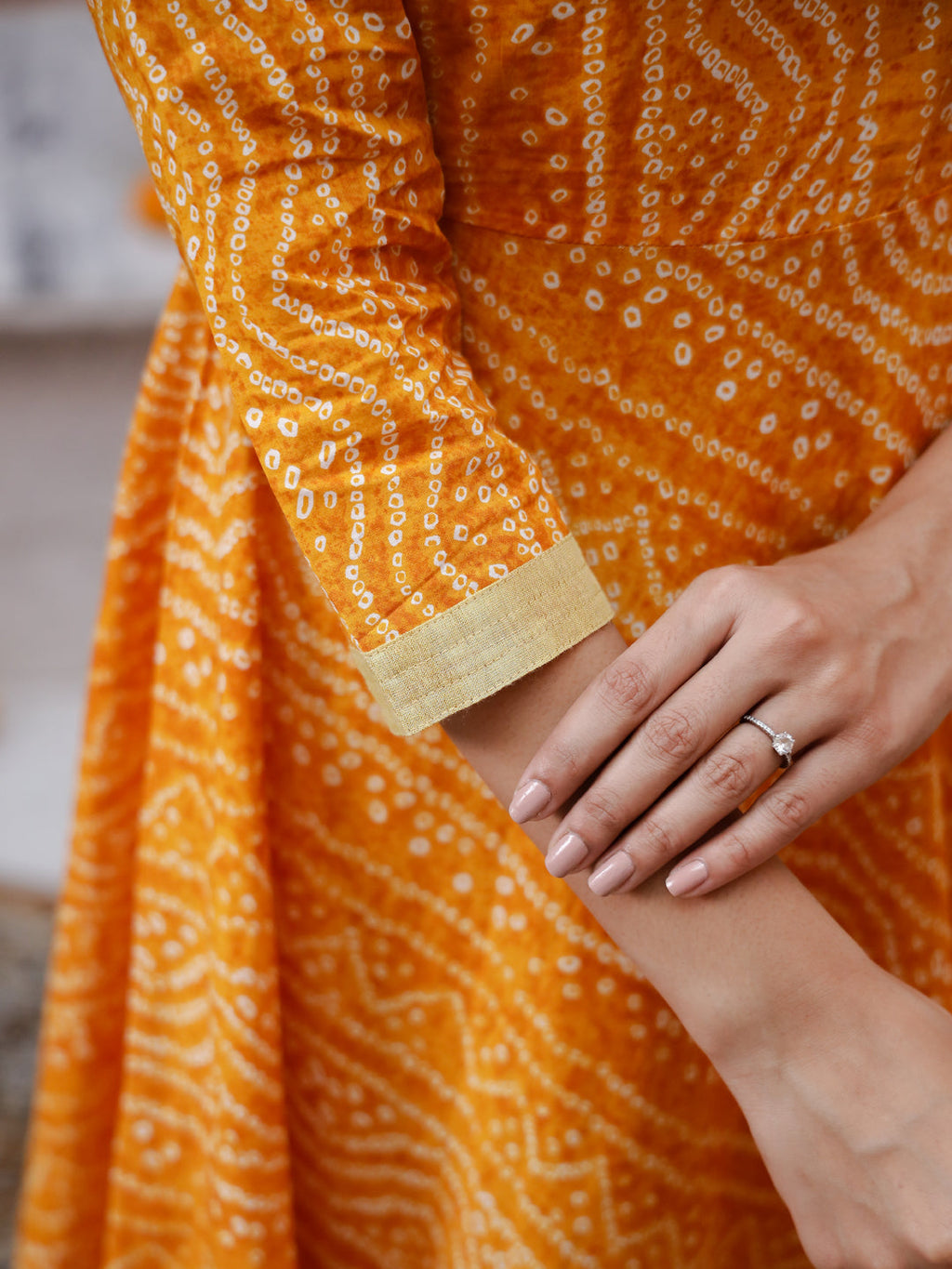 Printed Cotton Ethnic Dress - SanskrutiHomes 