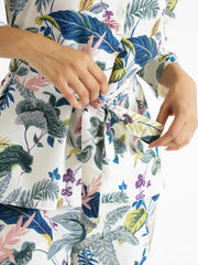 WHITE BOTANICAL Printed Cotton Co-ord Set - SanskrutiHomes 
