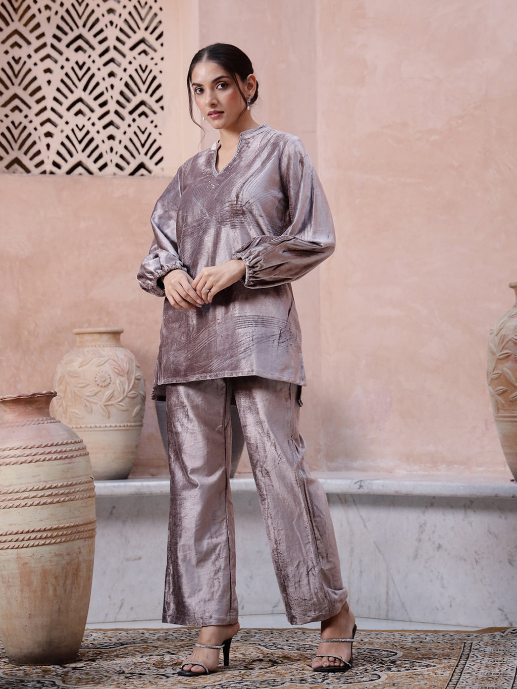 Botanical print Cotton Night SUIT - SanskrutiHomes 