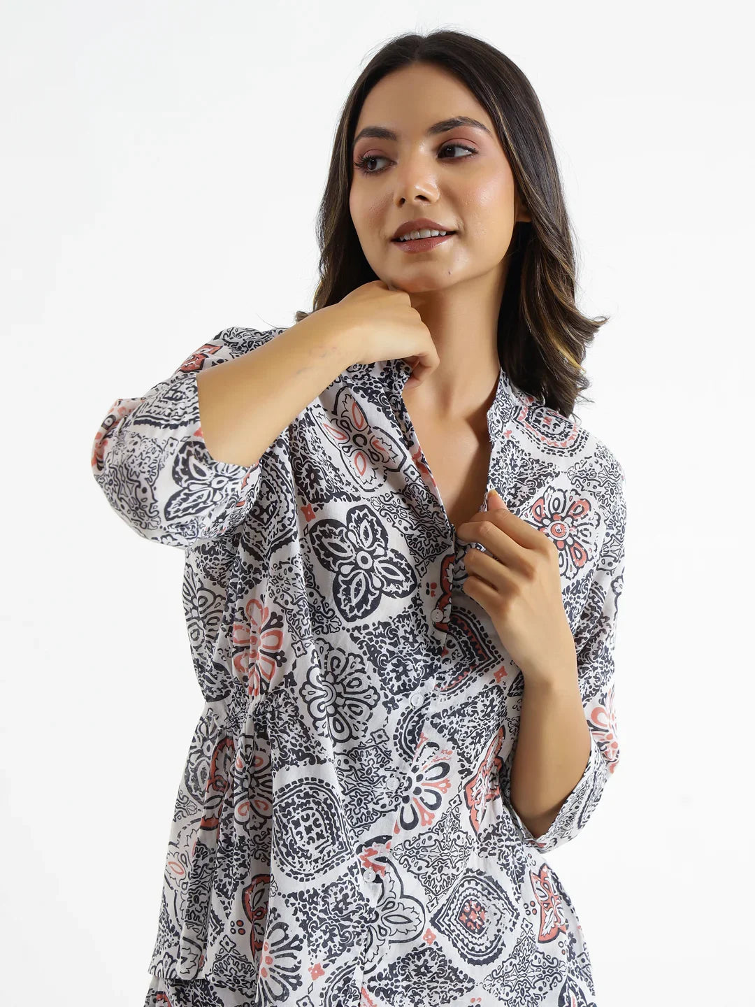 Women Pure Cotton Night Suit - SanskrutiHomes 