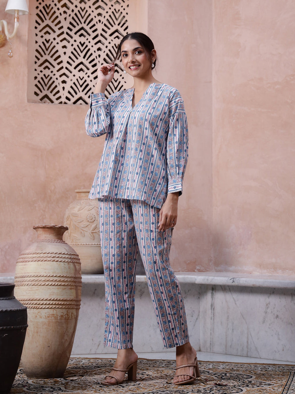 Women Viscose Rayon Night Suit - SanskrutiHomes 