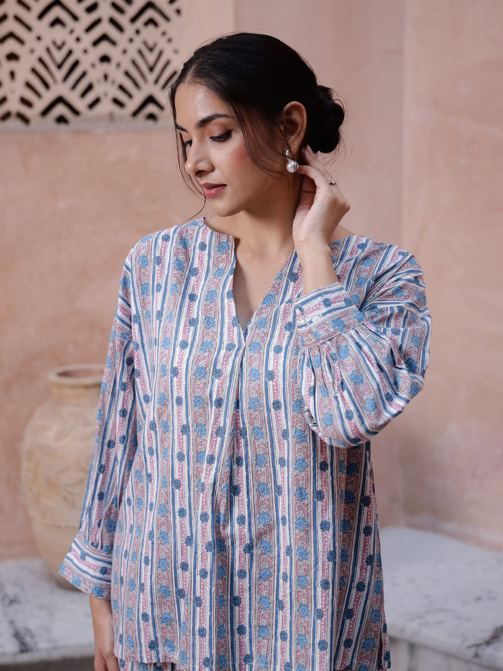 Floral Printed Cord Set - SanskrutiHomes 