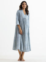Checks Cotton Night Dress - SanskrutiHomes 