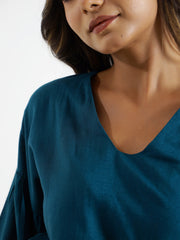 Women Rayon Slub Night Suit - SanskrutiHomes 