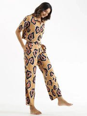 Women Viscose Rayon Night Suit - SanskrutiHomes 