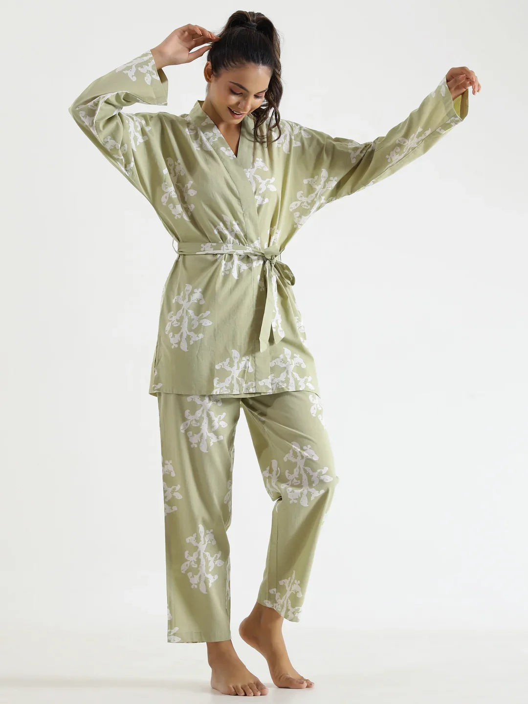 Women Pure Cotton Night SUIT - SanskrutiHomes 
