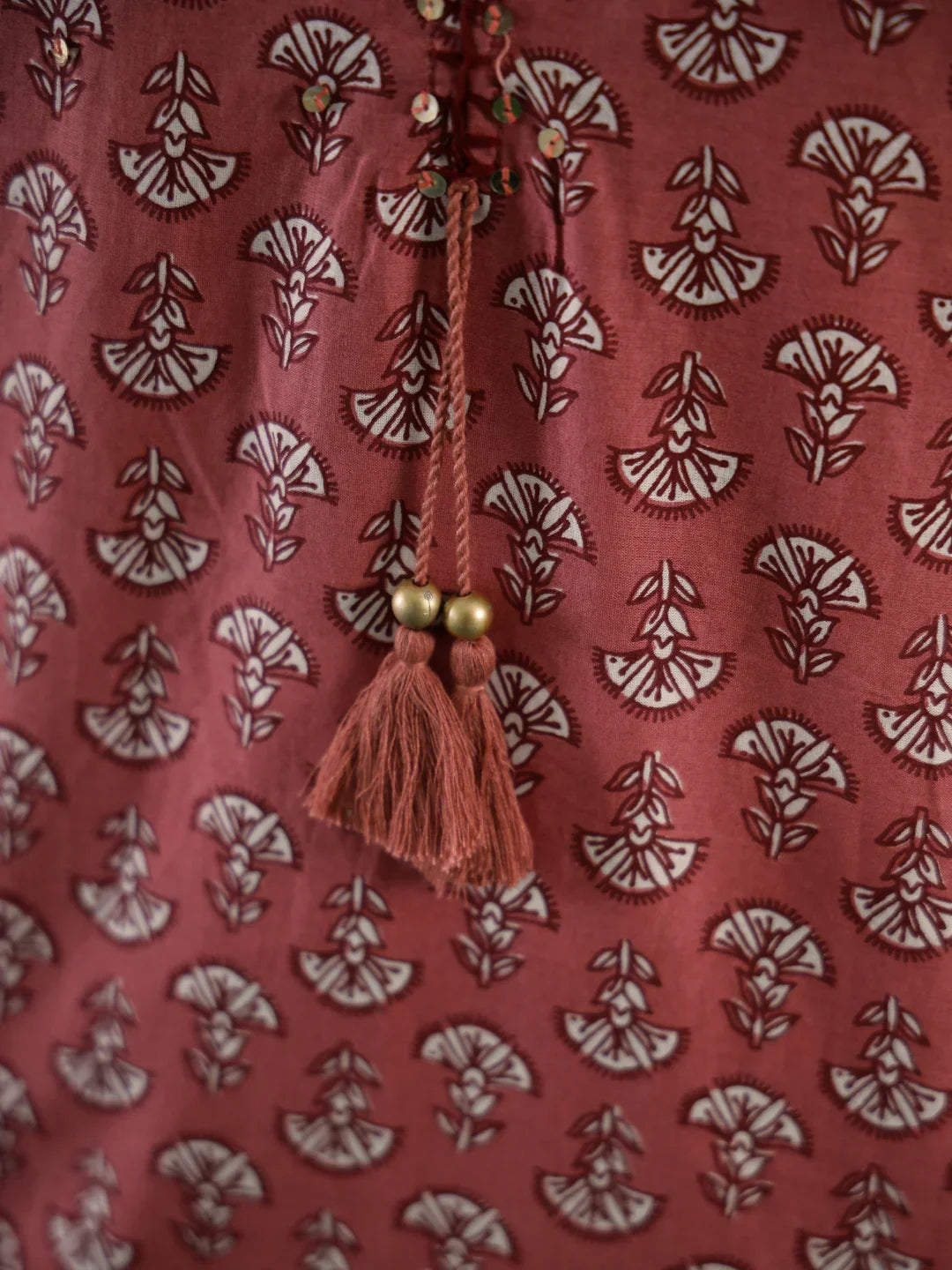 Multi Color Floral Print Round Neck Cotton Kurta for Women - SanskrutiHomes 