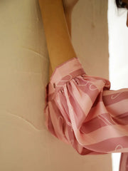 Pink Strips Printed Satin Night Suit Set - SanskrutiHomes 