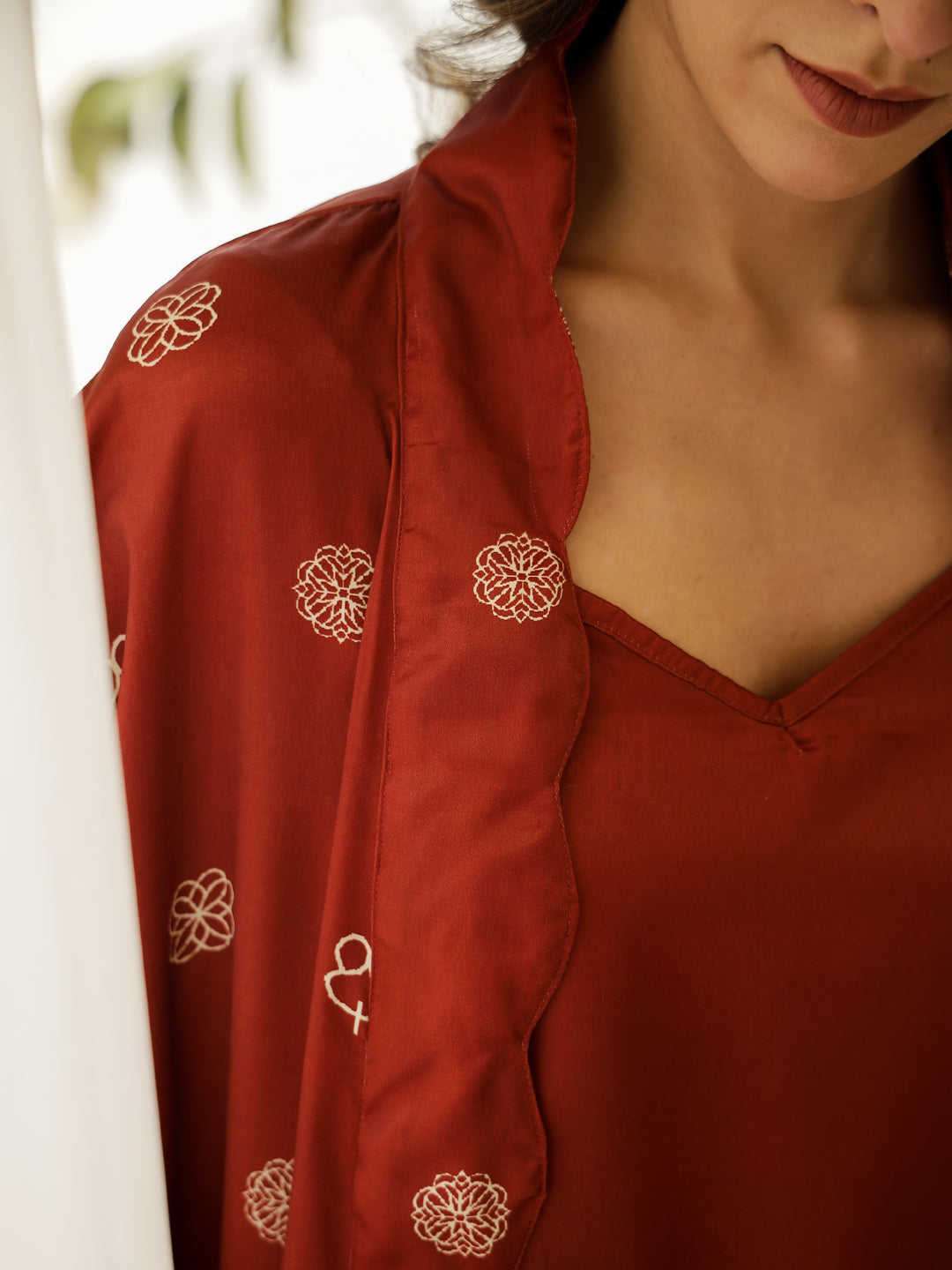 Set of 3 Satin Printed Co-ords Set for Women - SanskrutiHomes 