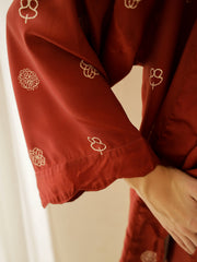 Set of 3 Satin Printed Co-ords Set for Women - SanskrutiHomes 